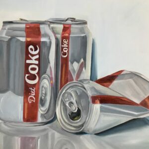 Diet Cokes - 14 x 14 oil on canvas
