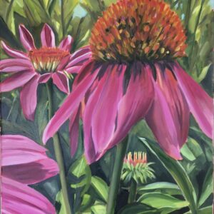 Coneflowers - 18 x 24 oil on canvas